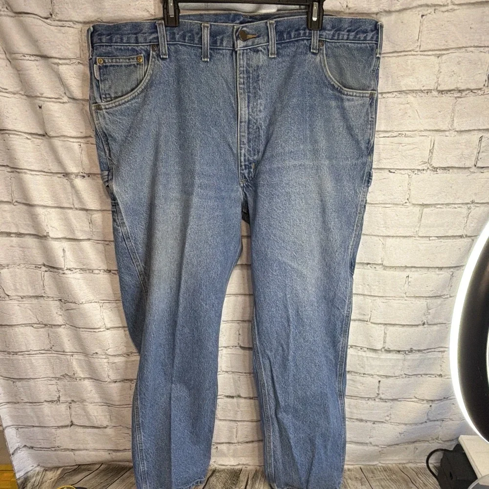 VTG Carhartt Carpenter Jeans Men 44x30 B137DST Baggy Dungaree Fit Workwear Denim